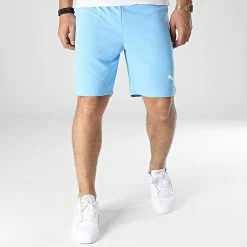 Promo 🔔 Short Jogging 704942 Bleu Clair de Puma ⌛ -Puma Soldes 2022 puma 347571 704942 18 20221118T154118 03