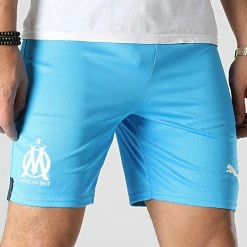 Meilleure affaire ✔️ Short Jogging OM Replica 766110 Bleu Clair de Puma 🛒