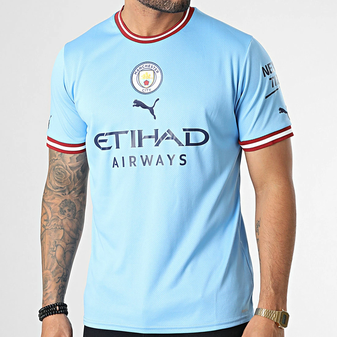 Grosses soldes 🎉 Tee 👕 Shirt Manchester City FC Home Replica 765710 Bleu Clair de Puma ❤️ 2 Grosses soldes 🎉 Tee 👕 Shirt Manchester City FC Home Replica 765710 Bleu Clair de Puma ❤️