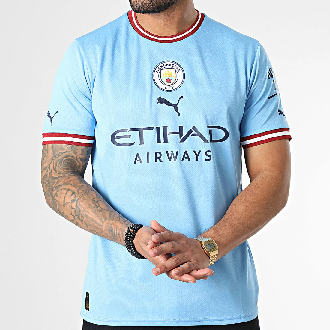 Grosses soldes 🎉 Tee 👕 Shirt Manchester City FC Home Replica 765710 Bleu Clair de Puma ❤️ 4 Grosses soldes 🎉 Tee 👕 Shirt Manchester City FC Home Replica 765710 Bleu Clair de Puma ❤️ – Image 3