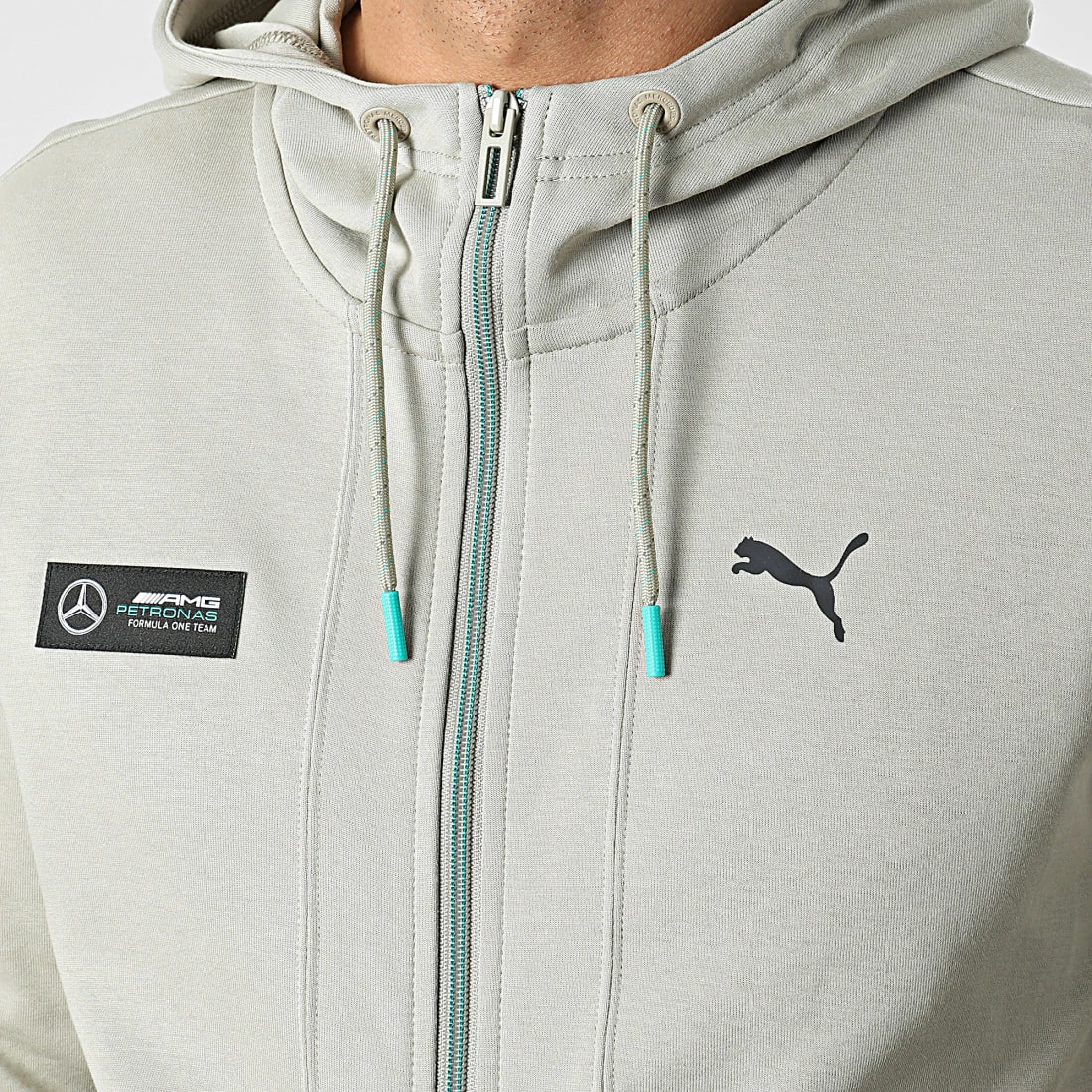 Le moins cher 😍 Sweat Zippé Capuche Mercedes AMG Petronas 538460 Vert Kaki Clair de Puma ✨ 4 Le moins cher 😍 Sweat Zippé Capuche Mercedes AMG Petronas 538460 Vert Kaki Clair de Puma ✨ – Image 2
