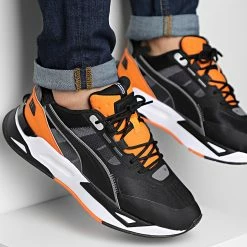 Meilleure vente ⌛ Baskets Mirage Sport Tech Neon 387602 Puma Black Vibrant Orange 😍